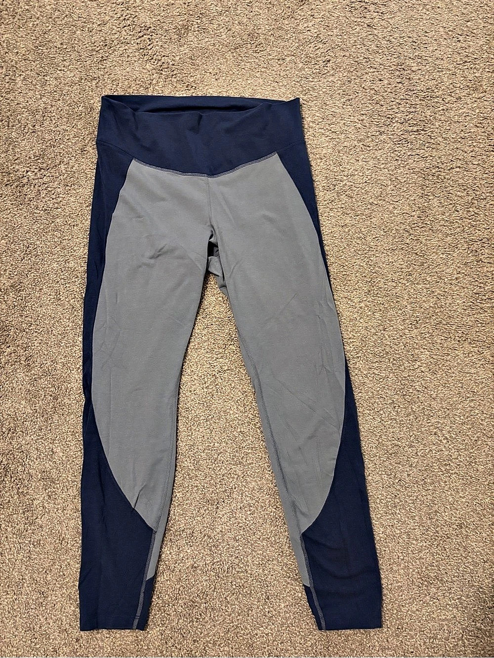 Old Navy Extra High-Waisted PowerChill Leggings Blue & Gray XL